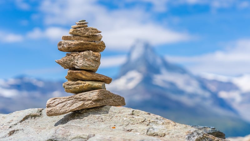 Cairn in Garden Clearing